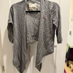 Hollister Heather Gray Knit Cardigan